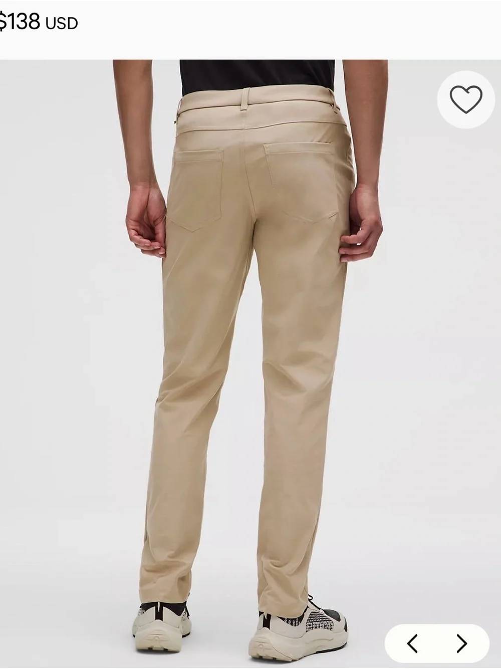 lululemon athletica Men's Khaki Chinos - Light Tan